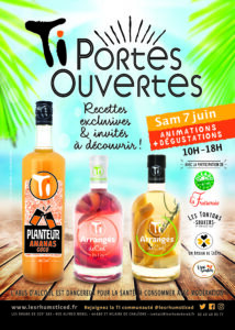 Les portes ouvertes de l'atelier des rhums arrangés Ti CED se déroulera le samedi 7 juin de 10H à 18H !